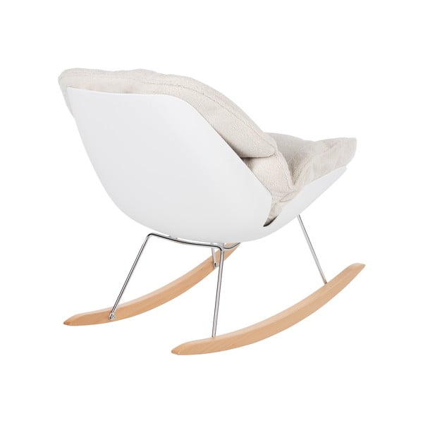 Krémszínű buklé hinta fotel Rocky – White Label-image-4