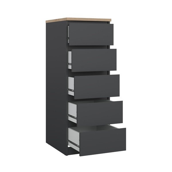 Sötétszürke komód 40x111x50 cm Naia – Tvilum-image-3