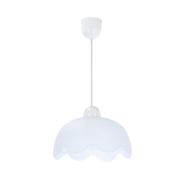 Fehér függőlámpa üveg búrával ø 25 cm Bratek – Candellux Lighting