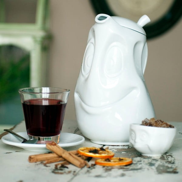 Fehér 'mosolygós' teáskanna, 1200 ml - 58products-image-1