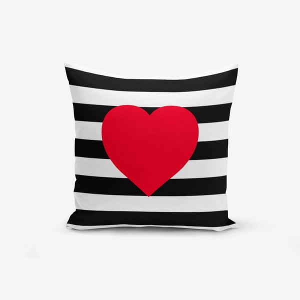 Navy Heart párnahuzat, 45 x 45 cm - Minimalist Cushion Covers