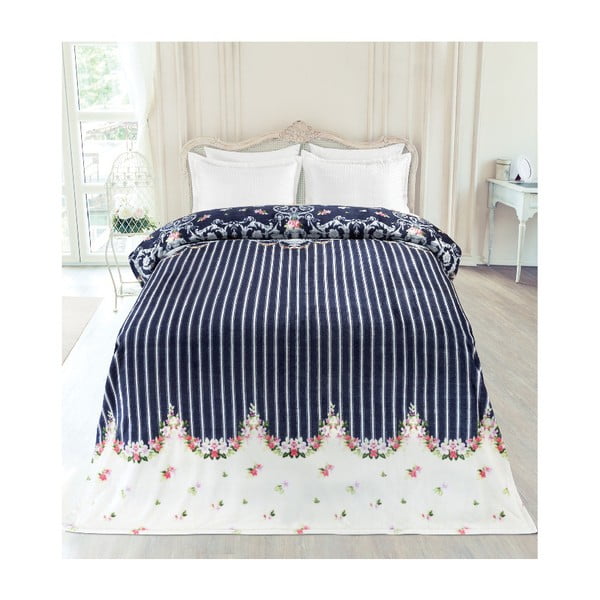 Royal kék ágytakaró kétszemélyes ágyra, 200 x 220 cm - Madame Coco