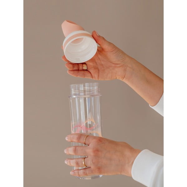 Rózsaszín-fehér vizespalack 800 ml Flow Wave - Equa-image-2