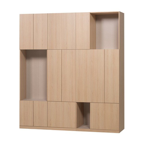 Natúr színű moduláris szekrény 188x215 cm Build – WOOOD-image-2