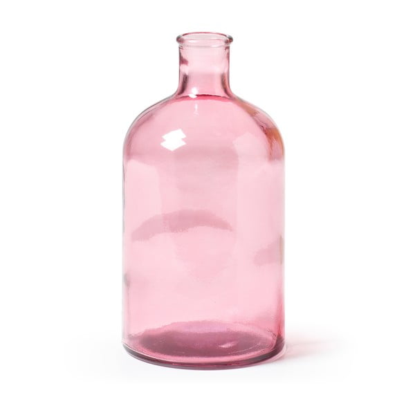 Semplice rózsaszín üvegváza, magasság 22 cm - La Forma