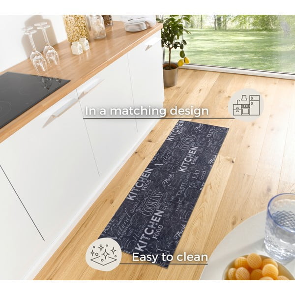 Fekete futószőnyeg 50x150 cm Wild Kitchen Board – Hanse Home-image-3