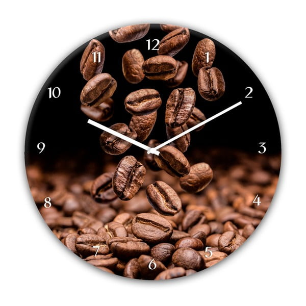 Glassclock Coffee Seeds falióra, ⌀ 30 cm - Styler