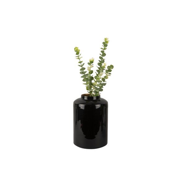 Grand fekete zománcozott váza, magasság 28 cm - PT LIVING-image-1