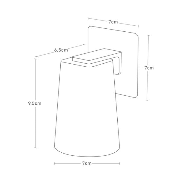 Fehér műanyag tartó pohárral Film Hook – YAMAZAKI-image-4