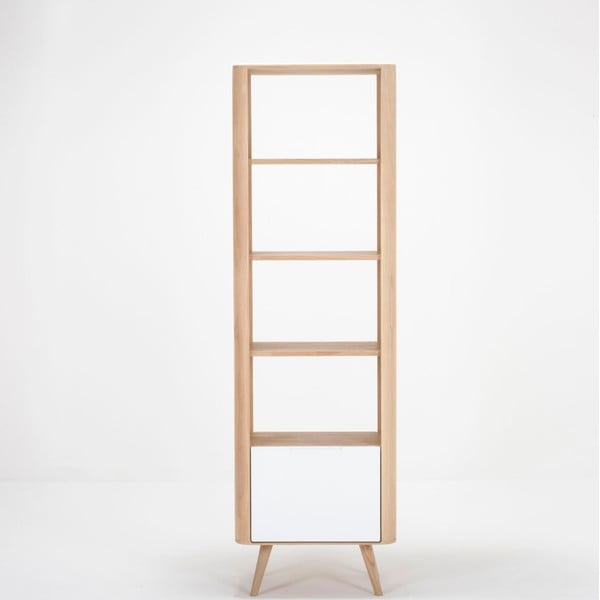Ena tölgyfa könyvespolc, 60 x 42 x 196 cm - Gazzda-image-2