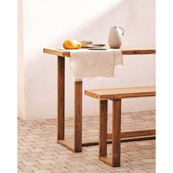 Teakfa kerti bárasztal 140x70 cm Canadell – Kave Home-image-1