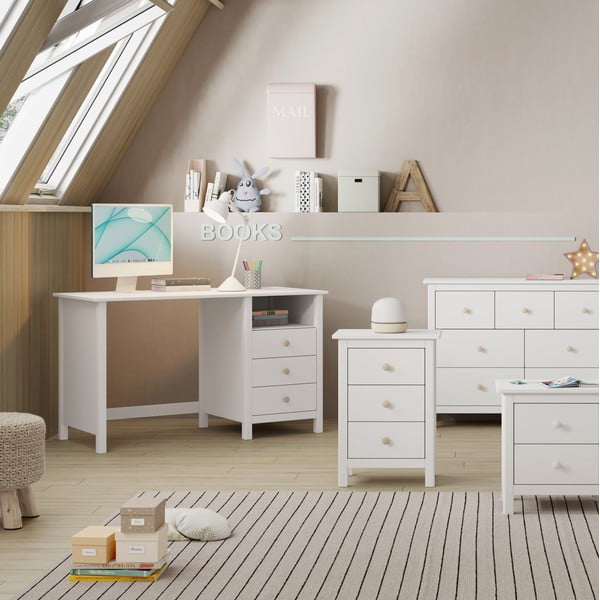 Borovi fenyő gyerek íróasztal 54x120 cm Max – Marckeric-image-1