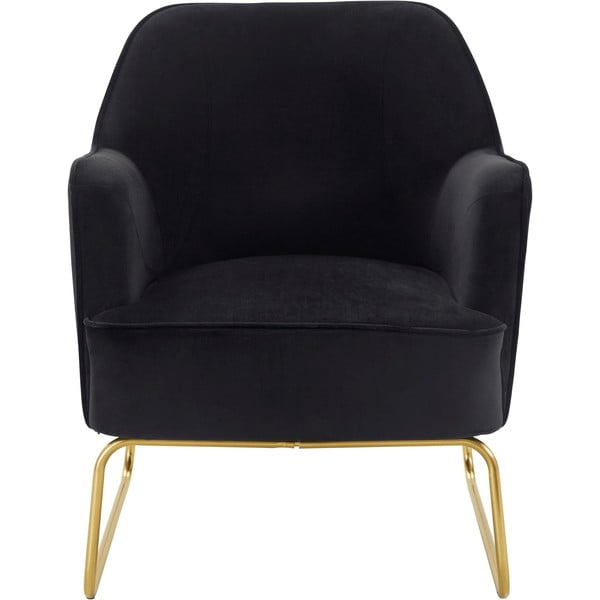 Fekete bársony fotel Joshua - Støraa-image-1