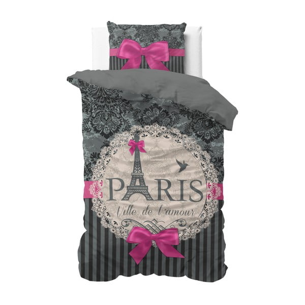 Love Paris egyszemélyes pamut ágyneműhuzat garnitúra, 140 x 220 cm - Sleeptime