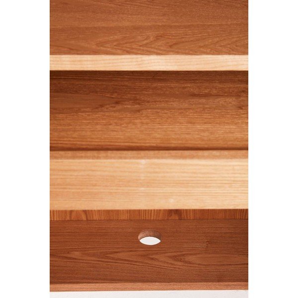 Natúr színű szekrény kábellyukkal kőrisfa dekorral 100x140x45 cm Sion – Jotex-image-3