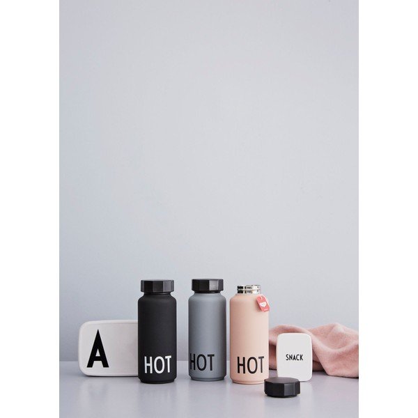 Hot fekete termosz, 500 ml - Design Letters-image-3