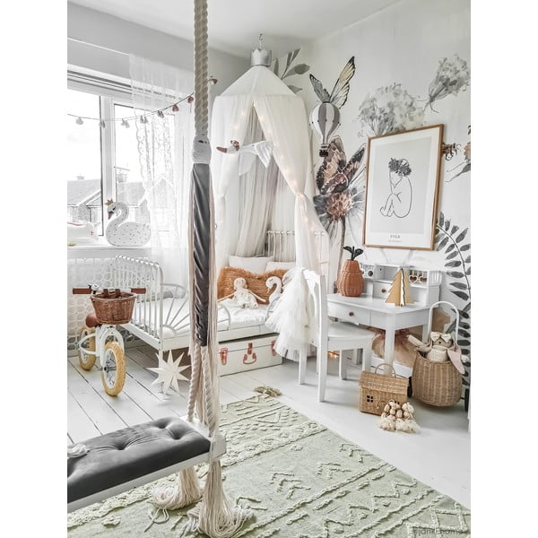 Világoszöld mosható kézi szövésű pamut szőnyeg 140x200 cm Tribu Olive – Lorena Canals-image-1