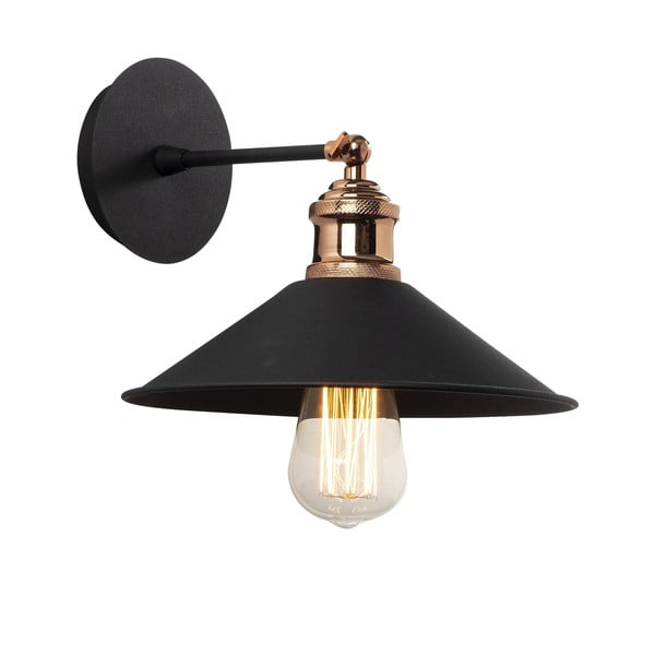 Fekete fali lámpa ø 24 cm Berceste – Opviq lights-image-2