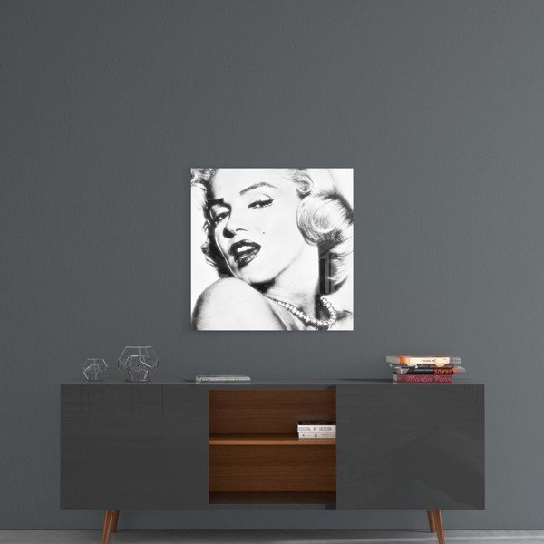 Marilyn Monroe üvegkép, 40 x 40 cm - Insigne-image-1