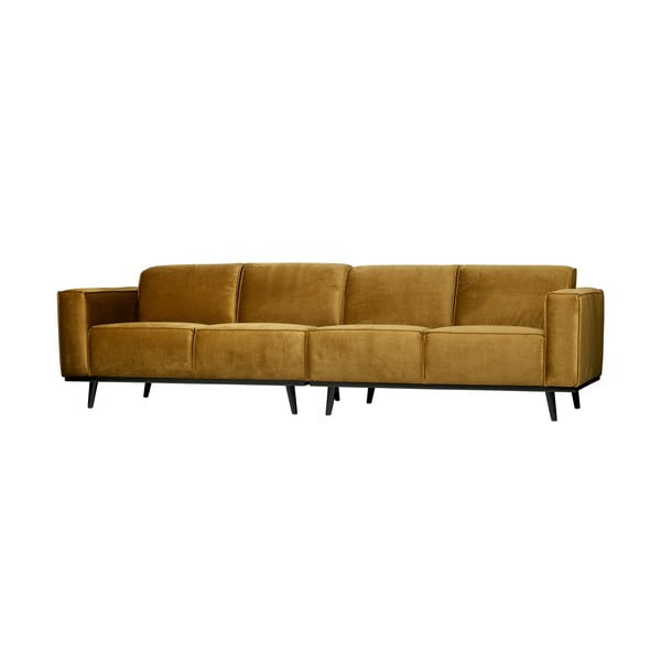 Sárga bársony kanapé 280 cm Statement – WOOOD-image-1