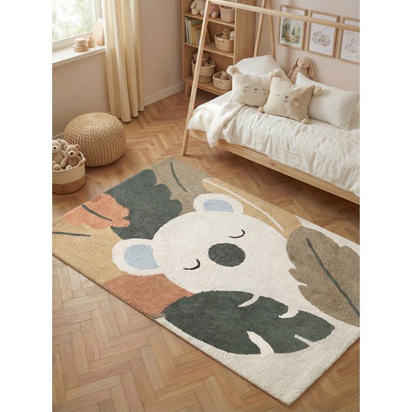 Krémszínű mosható-kézi szövésű pamut gyerek szőnyeg 140x200 cm Snuggle Rio – Hanse Home-image-1