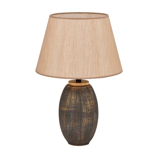 Szürke-bézs asztali lámpa textil búrával (magasság 46 cm) Yakamoz – Opviq lights