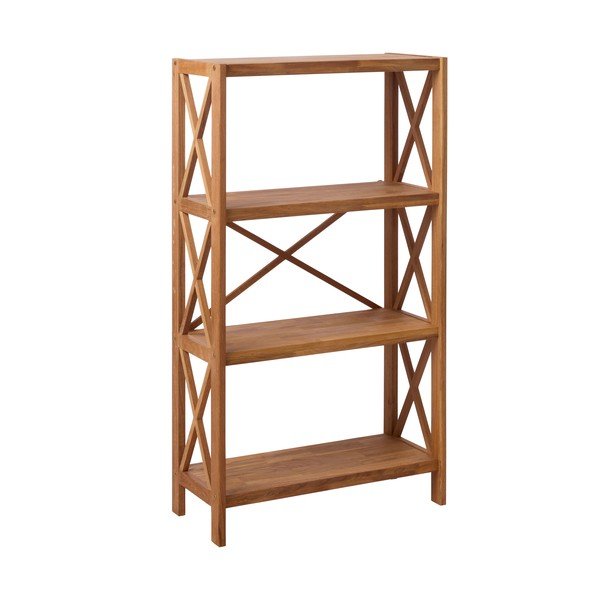 Natúr színű tölgyfa polcos állvány 70x124 cm X-Shelf – Unique Furniture-image-2
