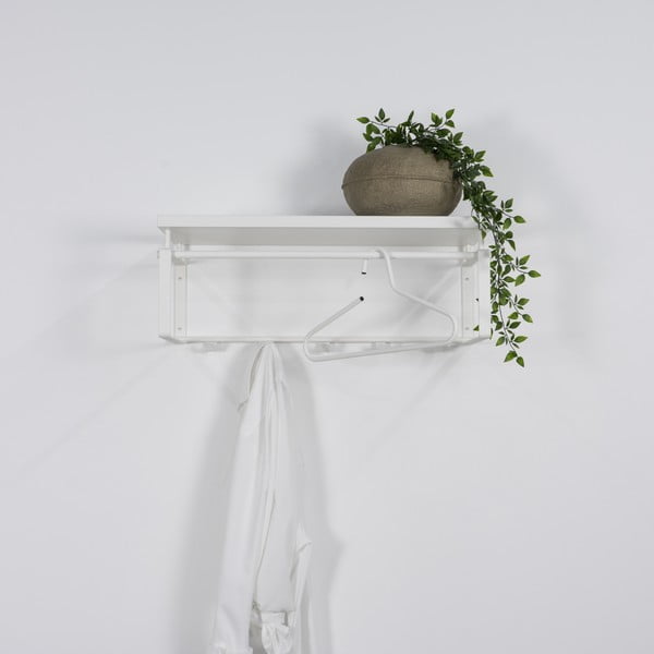 Fehér fém fali fogas polccal 70 cm Rex – Spinder Design-image-3