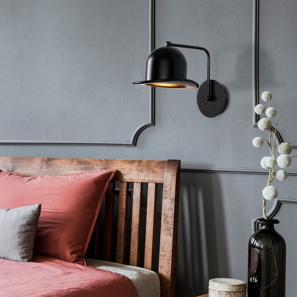 Fekete fali lámpa ø 19 cm Fötr Sivani – Opviq lights-image-1