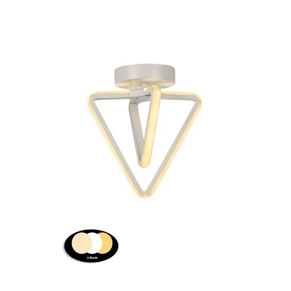 Fehér fém LED mennyezeti lámpa Baris – Squid Lighting-image-2