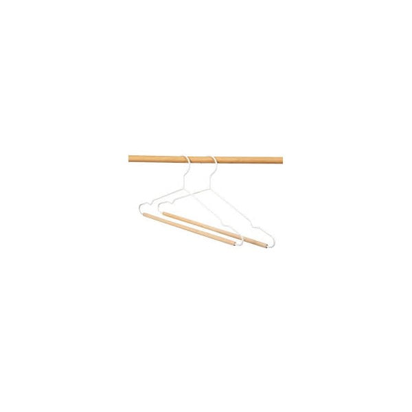 Frosted 2 db fehér vállfa fa részletekkel - Compactor-image-2