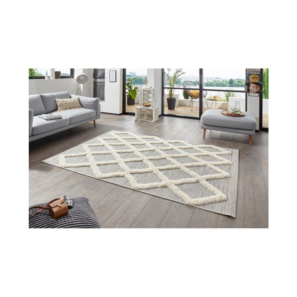 Handira Grid szürke szőnyeg, 230 x 155 cm - Mint Rugs-image-2