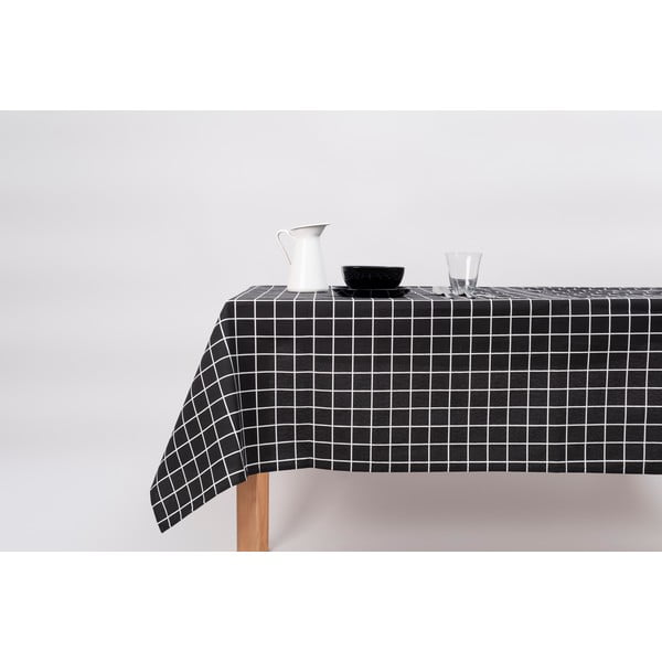 Lemi fekete, kültérre is alkalmas asztalterítő, 140 x 180 cm - Pooch