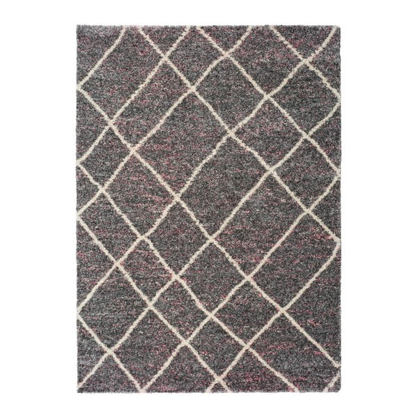 Kasbah Line szürke szőnyeg, 133 x 190 cm - Universal