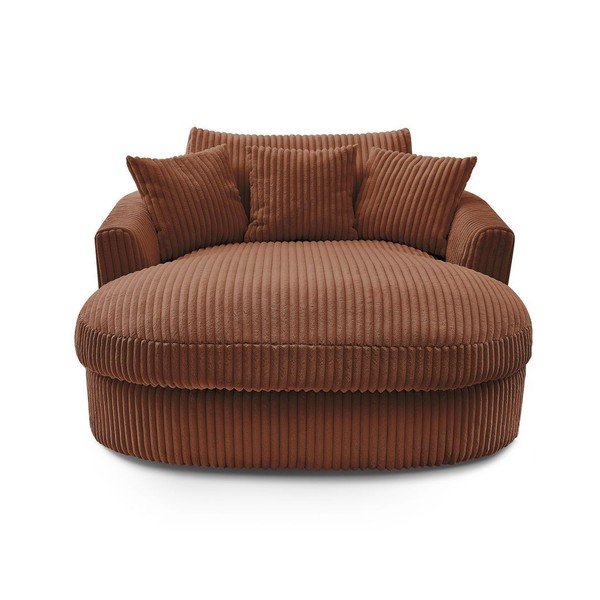 Narancssárga kordbársony fotel Belem – Bobochic Paris-image-3