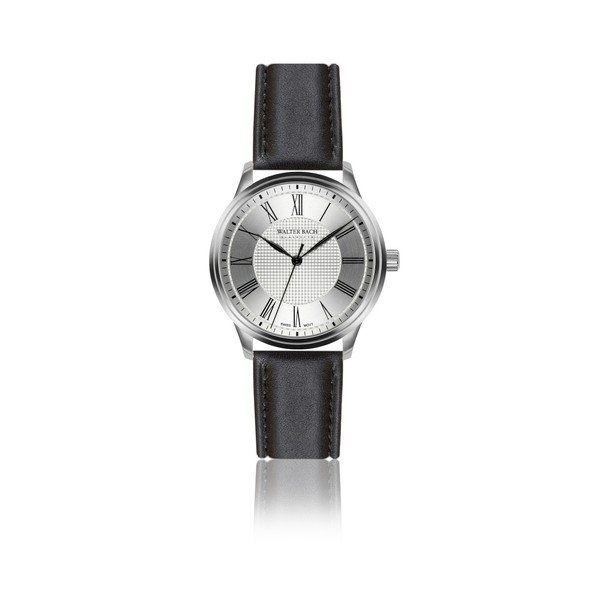 Marrio férfi karóra fekete valódi bőrszíjjal - Walter Bach