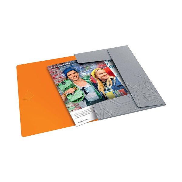 Szürke irodai mappa 3 behajtott füllel - Leitz-image-1