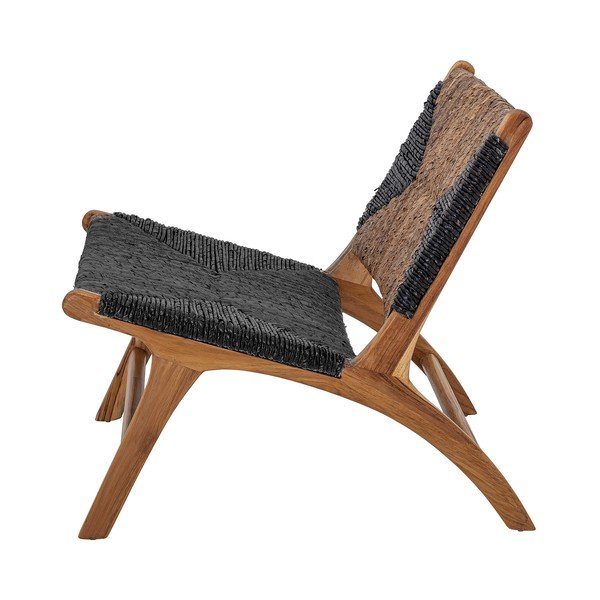 Fekete-barna fotel szövött résszel Grant - Bloomingville-image-3