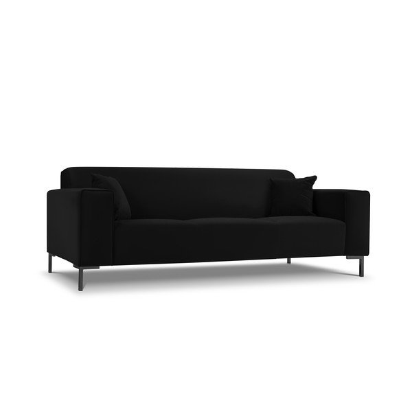 Siena fekete bársonykanapé - Cosmopolitan Design-image-3