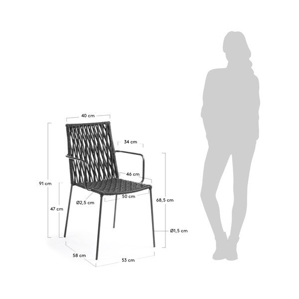 Bettie sötétszürke szék, 4 db - La Forma-image-3
