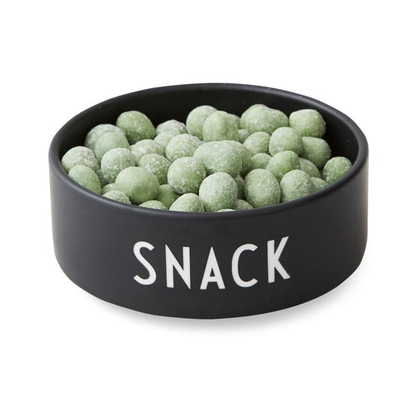 Snack fekete porcelántál, ø 12 cm - Design Letters-image-1