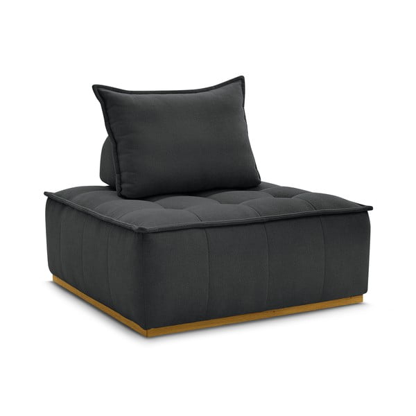 Sötétszürke zsenília fotel Elisa – Bobochic Paris