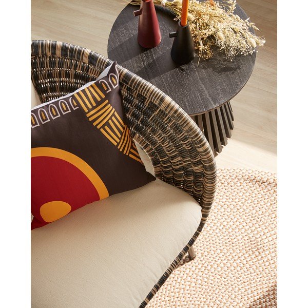 Rodhe bézs szőnyeg újrahasznosított műanyagból, ø 150 cm - Kave Home-image-1