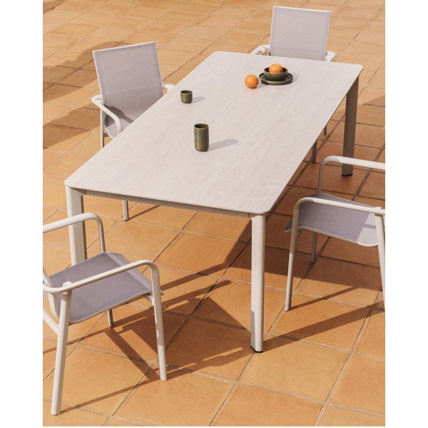 Kerti étkezőasztal kő asztallappal 100x220 cm Anafi – Kave Home-image-2