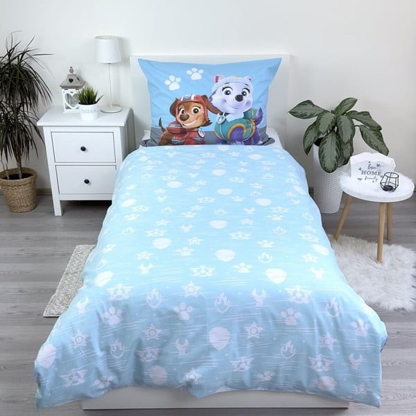 Kék egyszemélyes pamut gyerek ágyneműhuzat 140x200 cm Paw Patrol – Jerry Fabrics-image-2