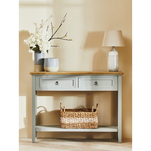 Szürke paulownia konzolasztal 34,5x99 cm Henley – Premier Housewares-image-3
