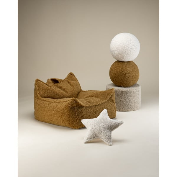 Barna buklé gyerek babzsákfotel Chair – Wigiwama-image-4