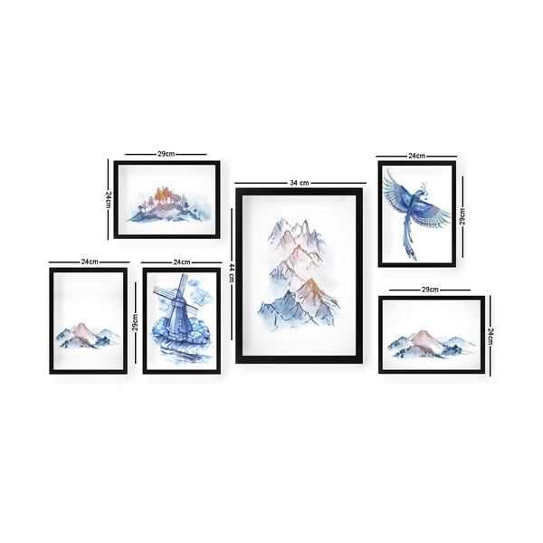 Kép szett 6 db-os Watercolor – Wallity-image-2