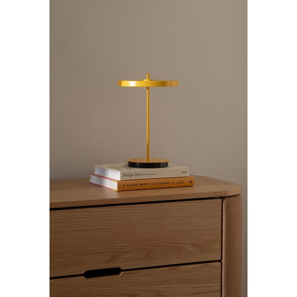 Sárga fém LED asztali lámpa fém búrával (magasság 31 cm) Asteria Move – UMAGE-image-1