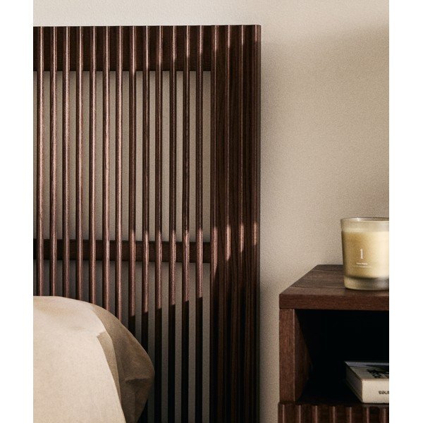 Sötét natúr színű kőrisfa ágytámla 175x70 cm Beyla – Kave Home-image-1